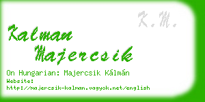 kalman majercsik business card